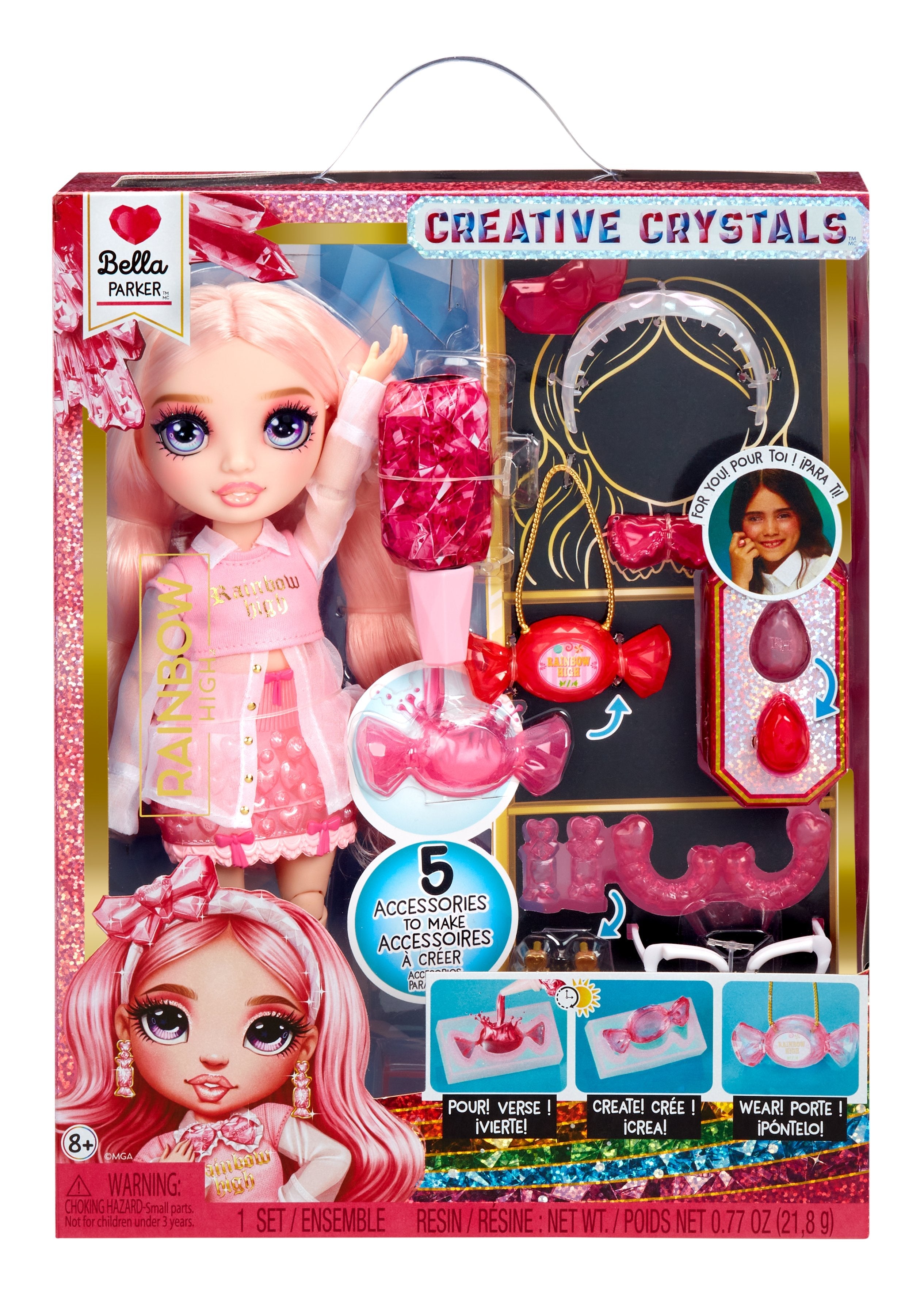 EAN 0035051121367 - Rainbow High Creative Crystals Fashion Doll- Bella imagen 5