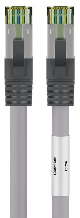 Goobay Cable De Red Cat8.1 0,25m S/Ftp Gray Pimf, 2xrj45, Folie, Geflecht