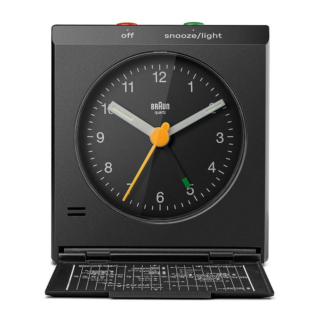 Braun Bc05b Klassischer Analoger Reisewecker, Negro