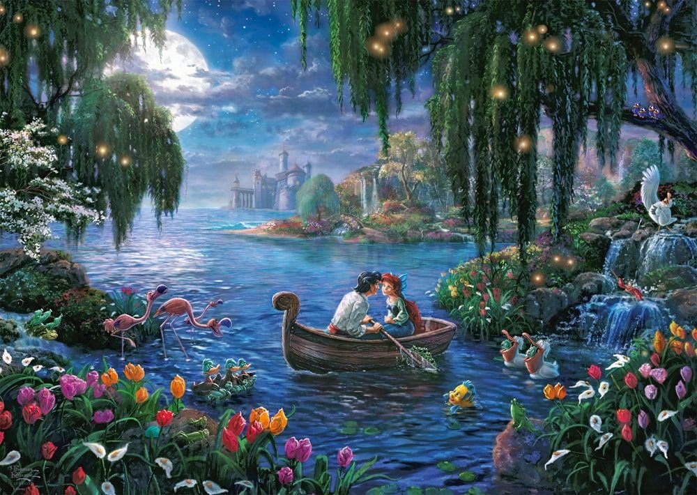 Puzzle Schmidt Spiele Thomas Kinkade Mudios: The Little Mermaid And Prince Eric, Puzzle 57370