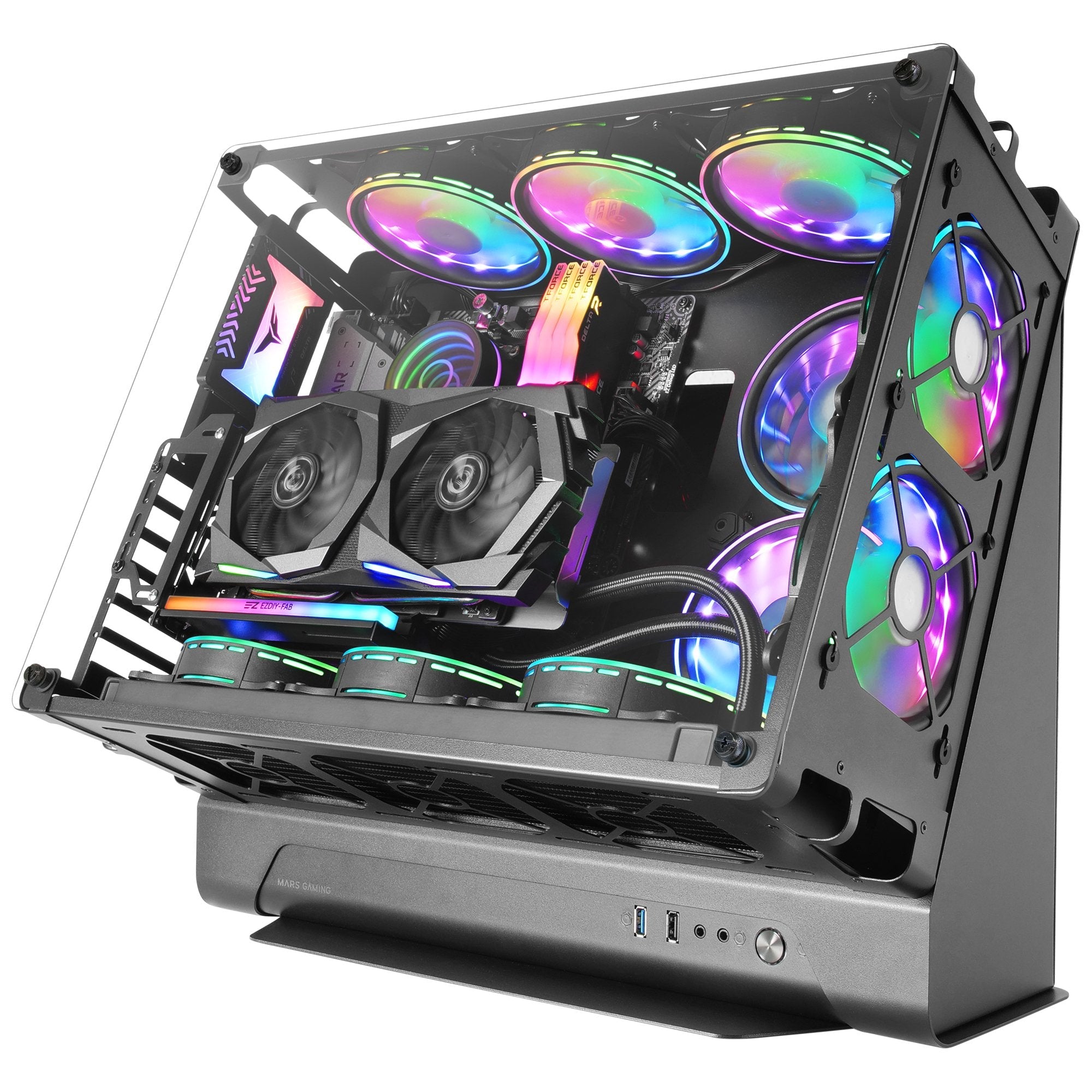 Caja Gaming Torre Mars Gaming Mcb Negra