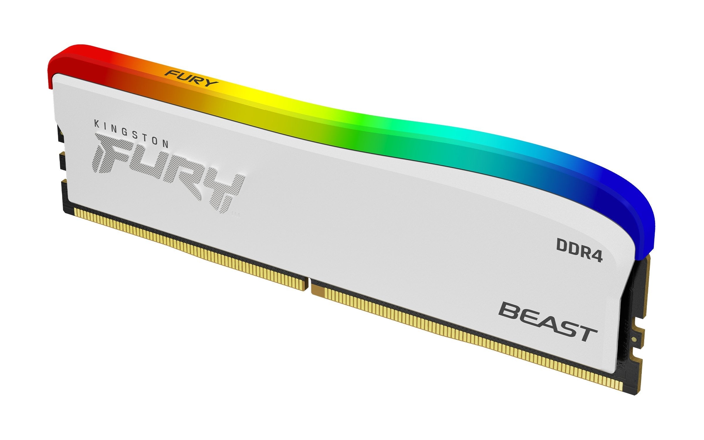 Memoria Kingston Fury Beast Rgb Blanco 8gb 1x8gb 3600mhz Ddr4 Cl17 Kf436c17bwa/8