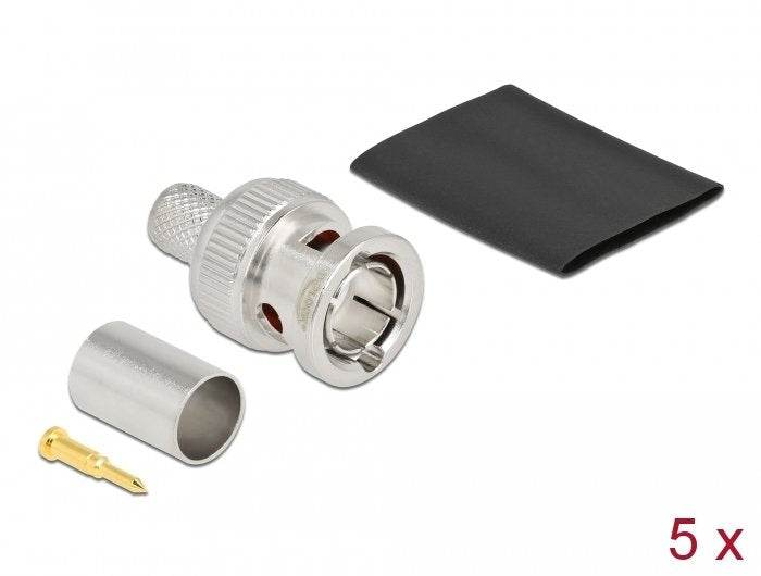 Bnc Stecker Zum Crimpen Rg6 Mit Passendem Schrumpfschlauch - 5 Stück