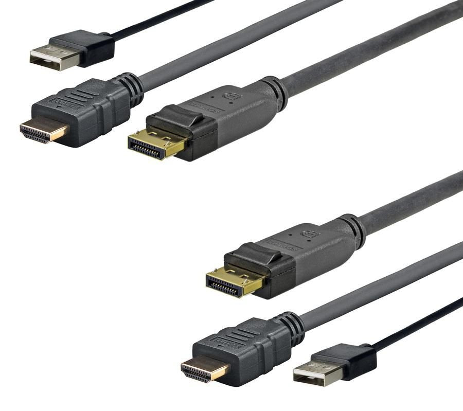 EAN 5712505903469 - Vivolink PROHDMIUSBDP1 adaptador de cable de vídeo 1 m DisplayPort HDMI + USB Negro imagen 1