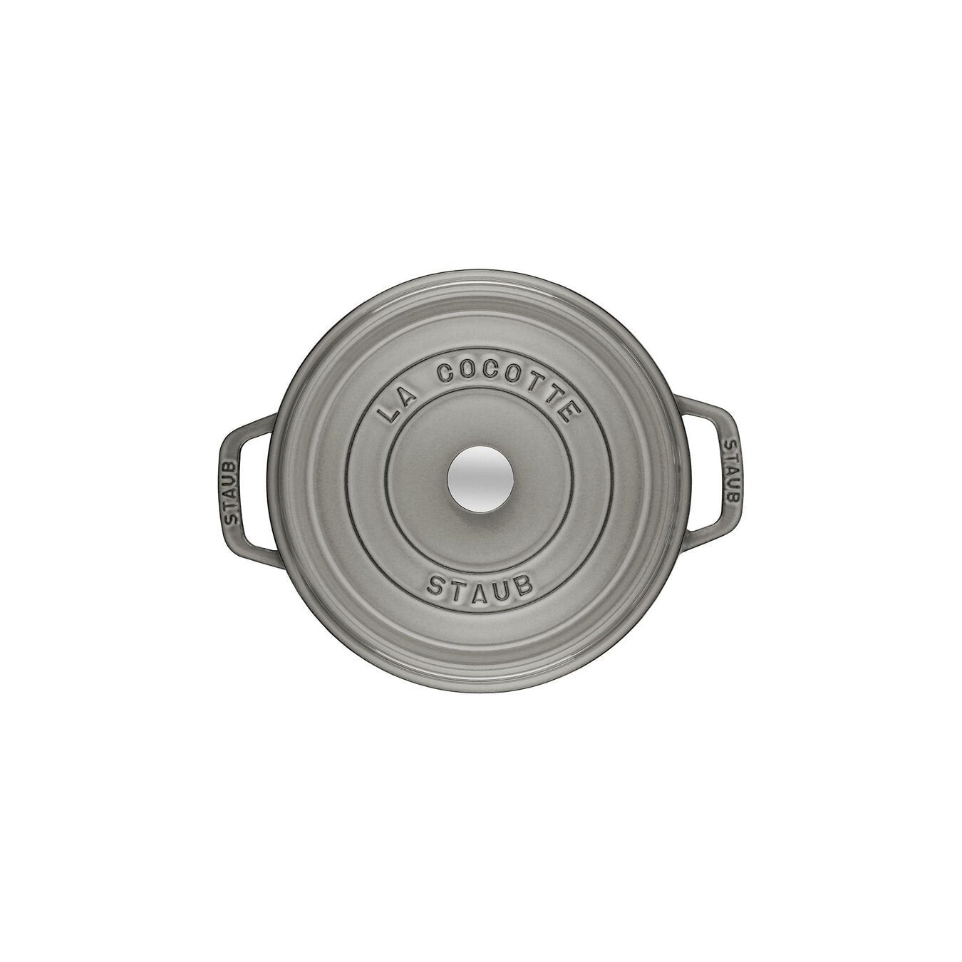 Staub Round Cocotte, Hierro Fundido De 26 Cm, Gris Grafito