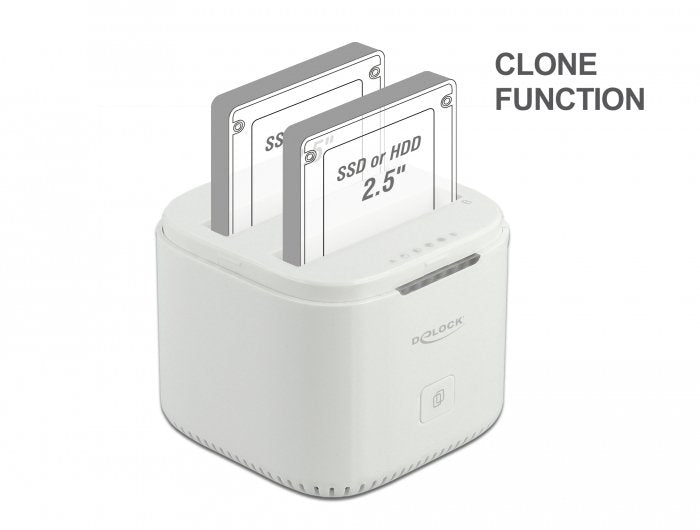 Delock 63084 Base De Conexión Para Disco Duro Usb 3.2 Gen 2 (3.1 Gen 2) Type-C Blanco