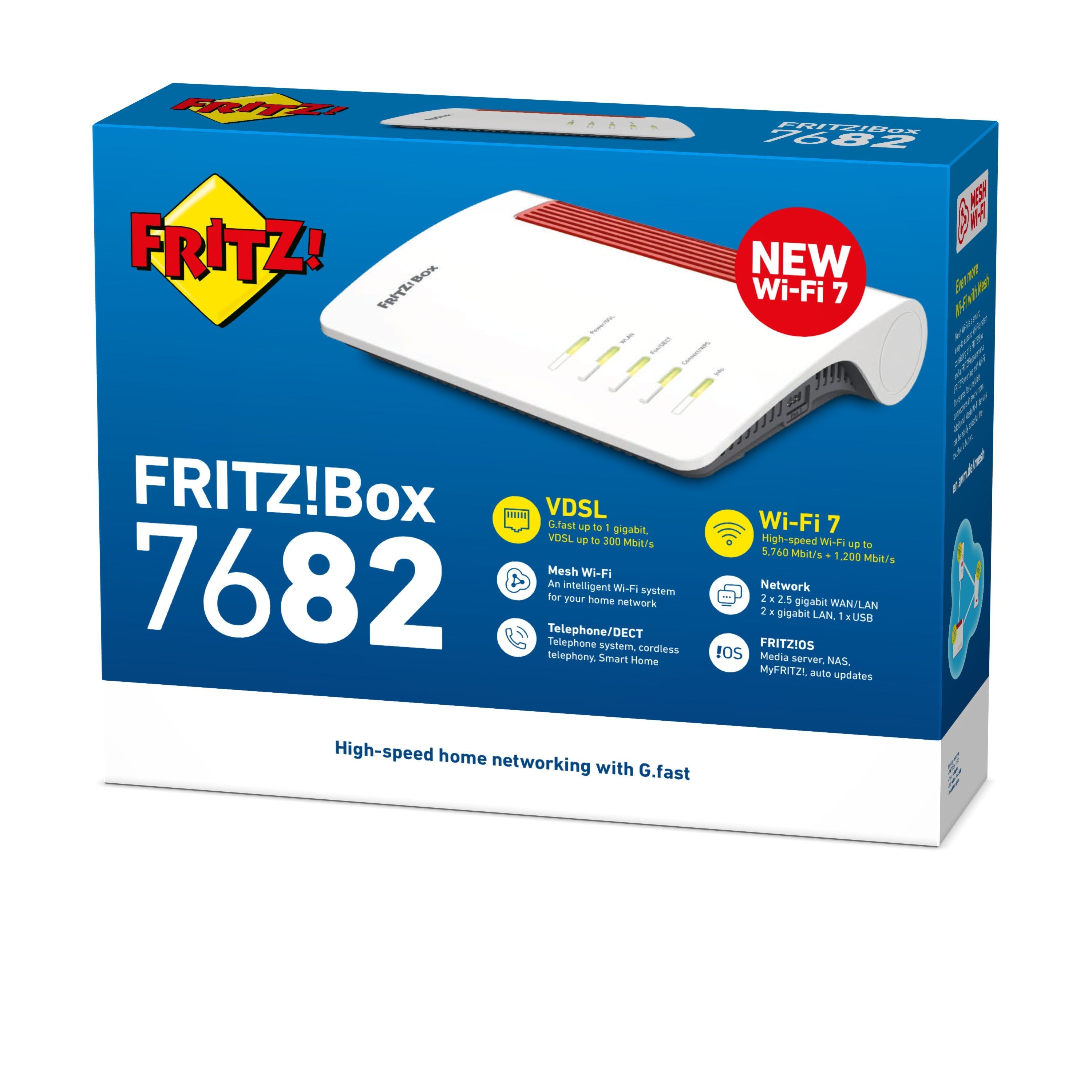EAN 4023125030635 - Box 7682 router inalámbrico 2.5 Gigabit Ethernet Doble banda (2,4 GHz / 5 GHz) Blanco imagen 3