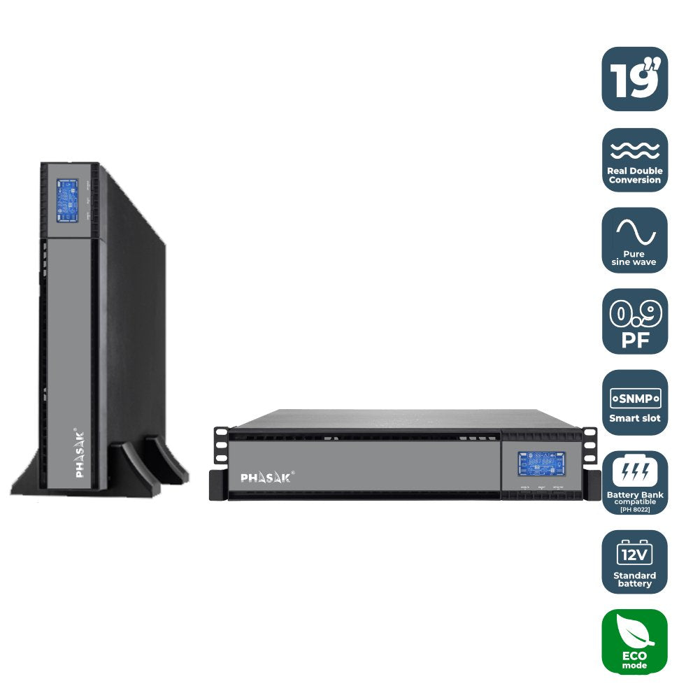 EAN 5605922026982 - Phasak PH 9310 sistema de alimentación ininterrumpida (UPS) Doble conversión (en línea) 1 kVA 900 W 4 sal imagen 6