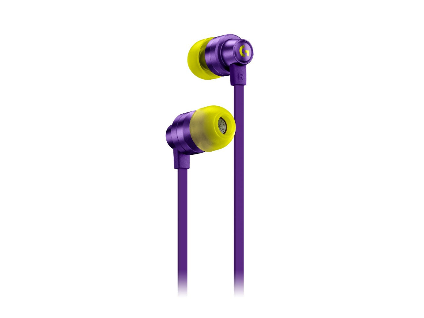 Logitech G333 Auriculares Gaming In-Ear Con Microfono - Adaptador Usb-C - Multiplataforma - Altavoces Dinamicos - Jack 3.5mm - Color Violeta/Amarillo