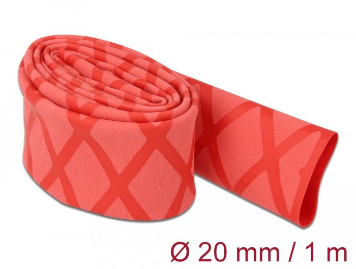 Schrumpfschlauch X-Muster Rutschfest 1 M X 20 Mm Rot