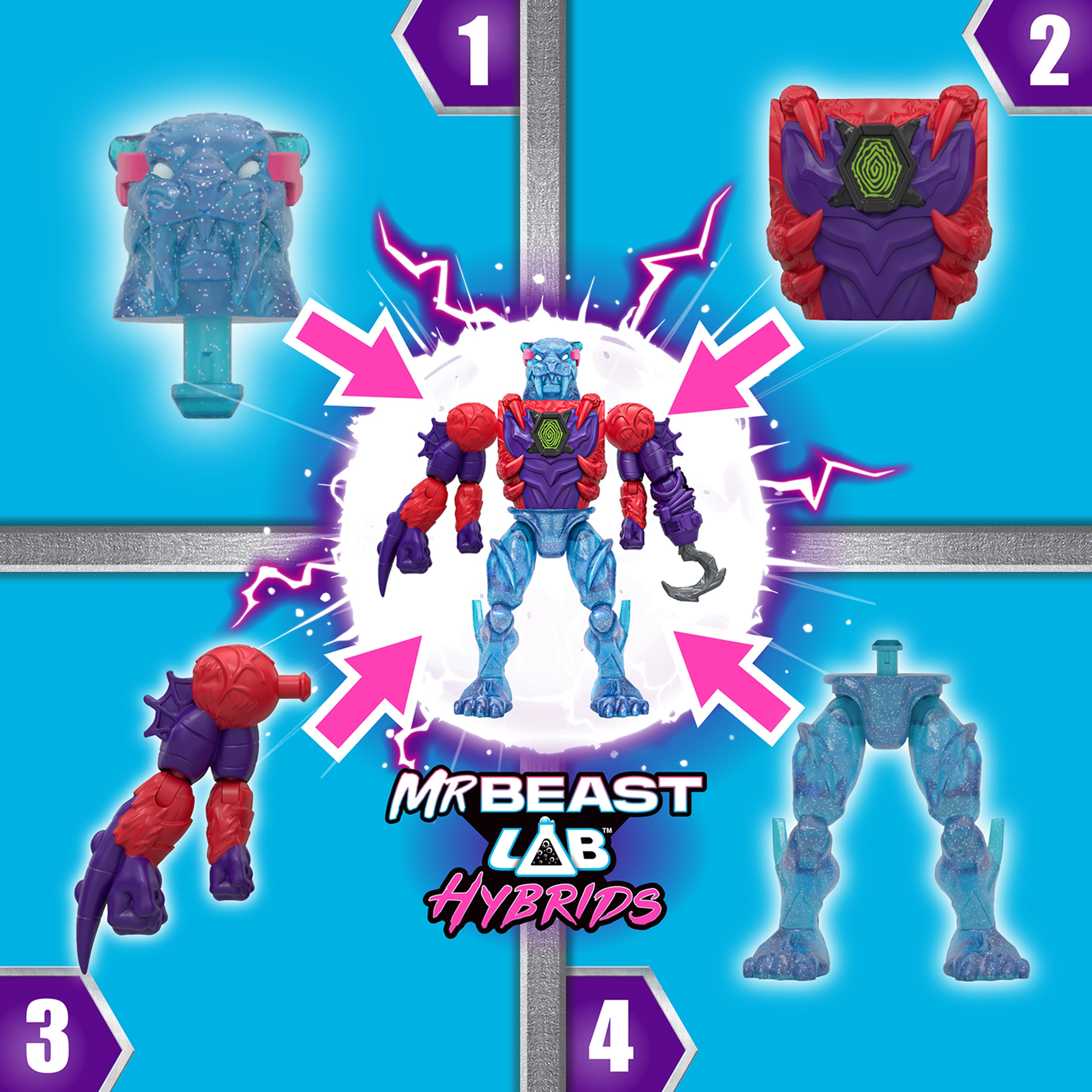 Moose Toys Ltd. Mrbeast Lab Hybrids 2 Pack (Multipack) - Ast 1 (Sortierter Artikel) 24904