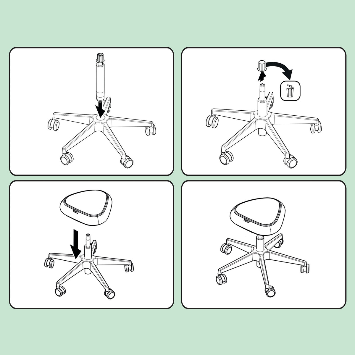 Leitz Ergo Active Hocker Negro