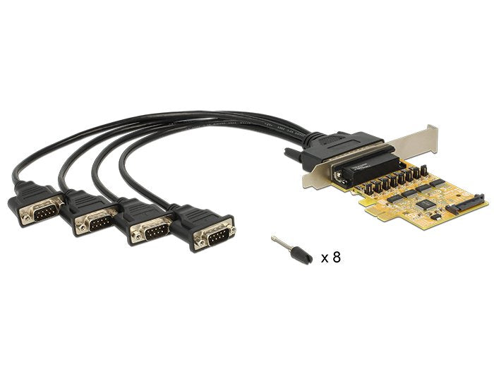 Pci Express X1 Karte Zu 4 X Seriell Mit Spannungsversorgung