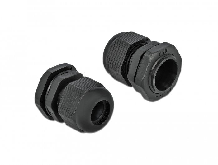 Delock Cableverschraubung Pg16 10 Stück Schwarz