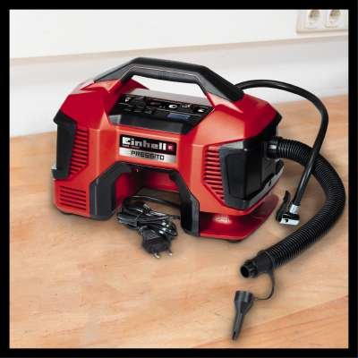 Compresor Híbrido Einhell Pressito, 18volt / 220volt (Rojo/Negro, Sin Batería Ni Cargador) 4020460