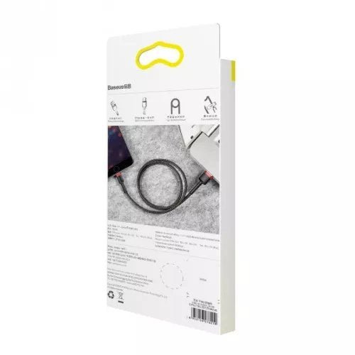 Cable Baseus Calklf-C19 (Lightning M - Usb 2.0 M; 2m; Black And Red Color)