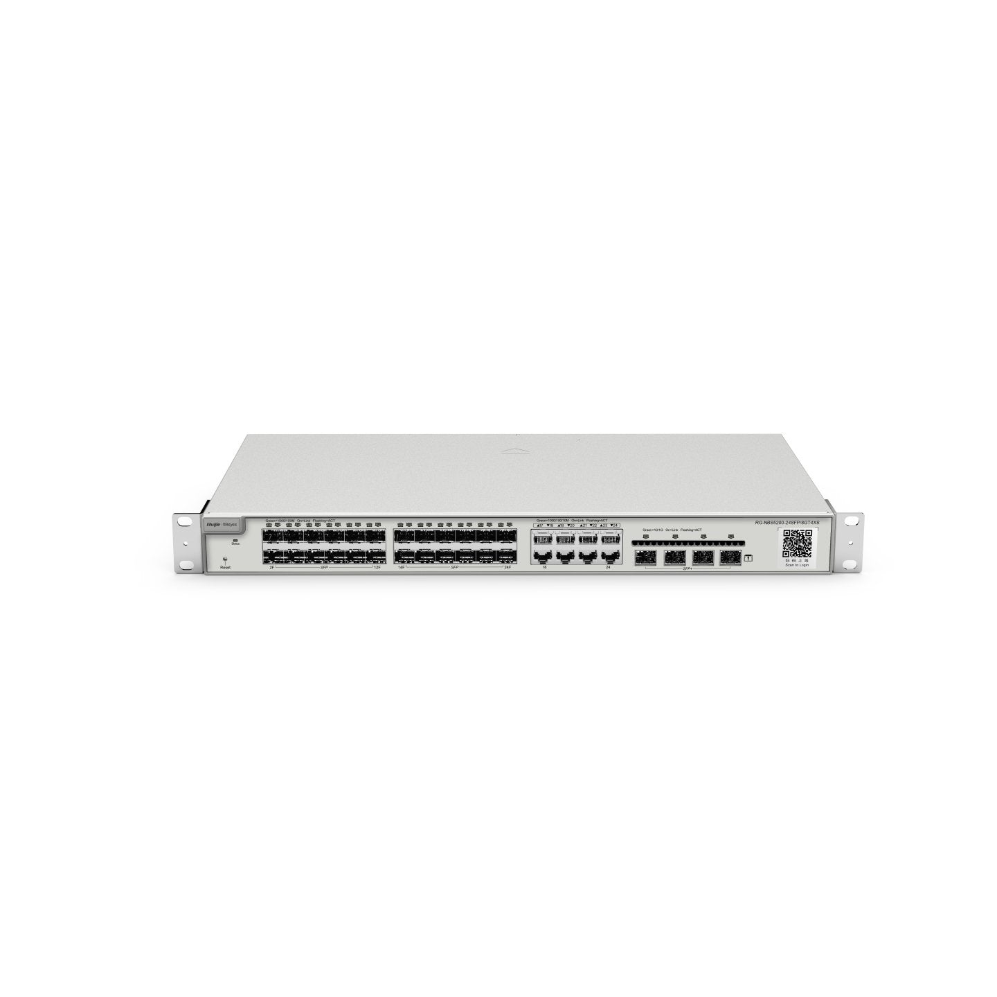 Reyee 24-Port Sfp L2+ Managed 10g Switch, 24 Sfp Slots, 8 Gigabit Rj45 Combo Ports,4 *10g Sfp+ Slot