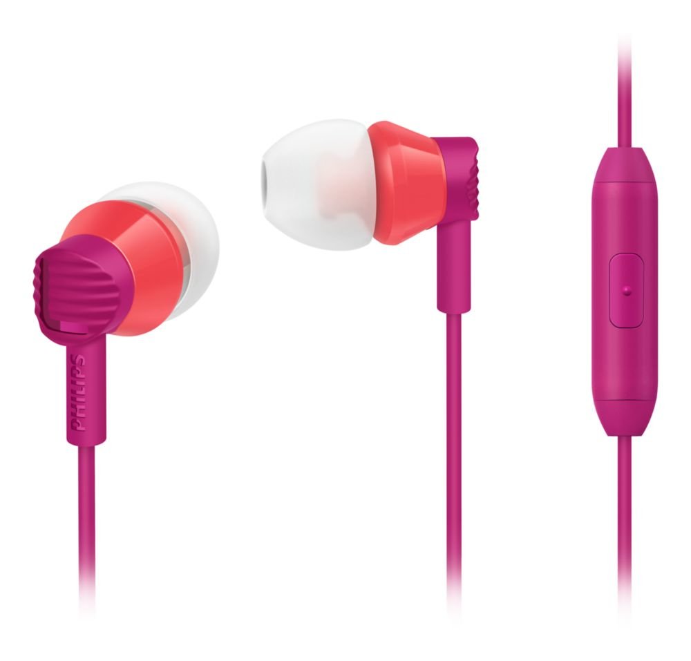 Philips Auriculares De Boton She3805 Rosa