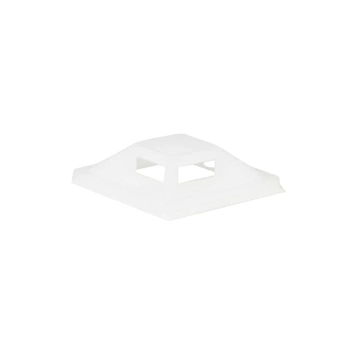 Self-Adhesive Zip Tie Mounts, - 25mm X 25mm, 50pcs, White - Warranty: 60m