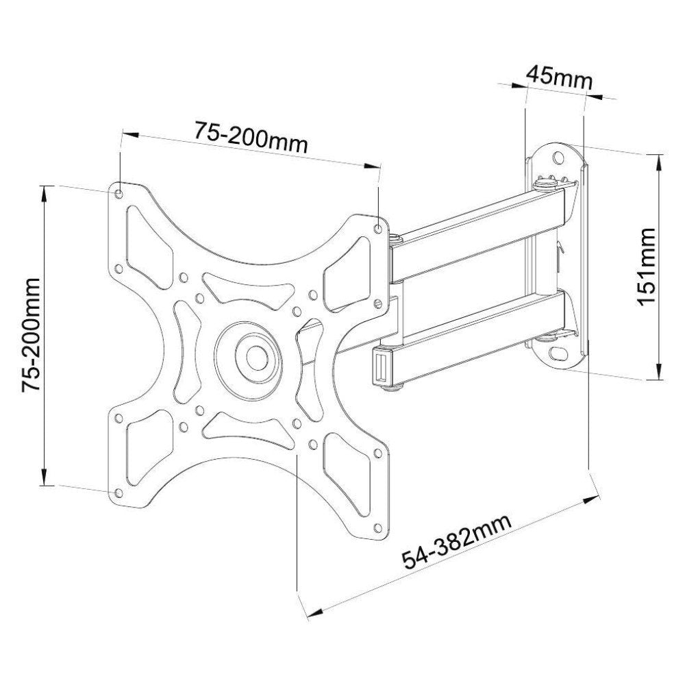 Techly Ica-Lcd 2923b Soporte De Pared Para Pantalla Plana 94 Cm (37") Negro