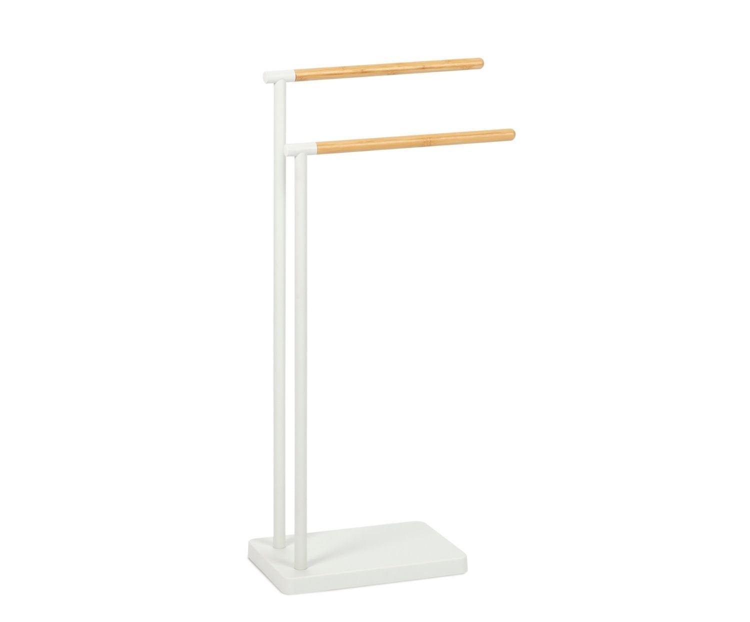 Toallero Pie Blanco De Metal 30x20x78cm Ba72128 Andrea House