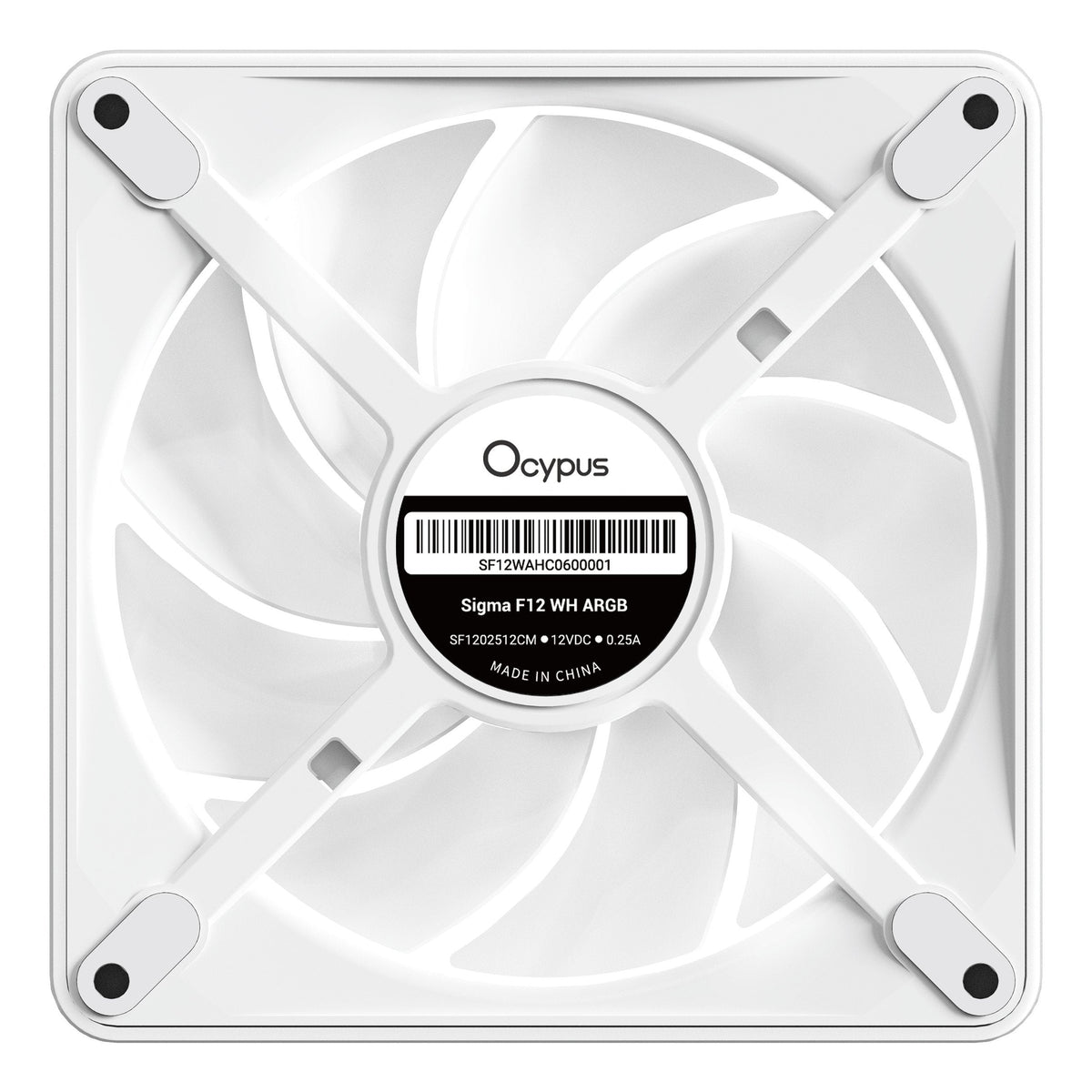 Ventilador Pc  Ocypus Sigma F12 Argb (Blanco, 120 Mm) Sigma-F12-Wh1am00x-Gl
