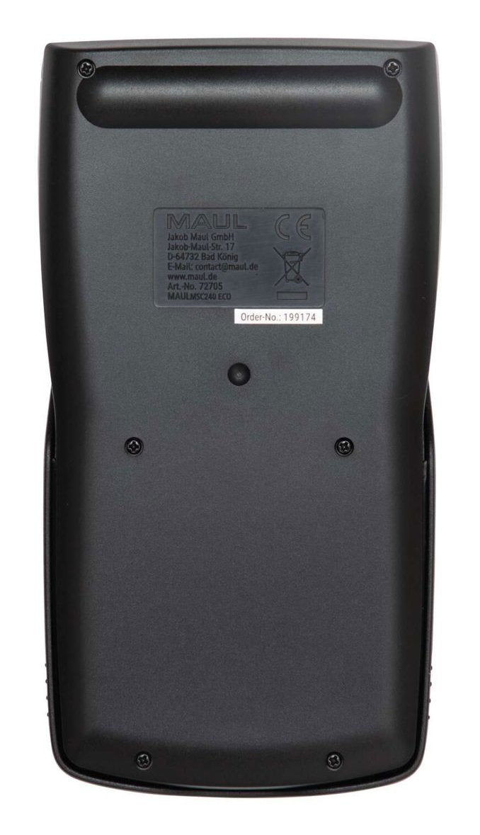 Maul Msc 240 Eco Calculadora De Escritorio Solar, Calculadora Científica Con Pantalla De Dos Líneas, 80% Plástico Reciclado, Negro, 16,1 X 8,5 X 2,1 Cm Para Oficina, Taller, Escuela