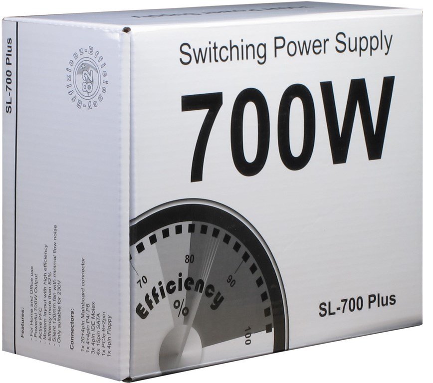 Fuente De Alimentación Inter-Tech Sl-700 Plus 700 W 20+4 Pin Atx Atx Plata