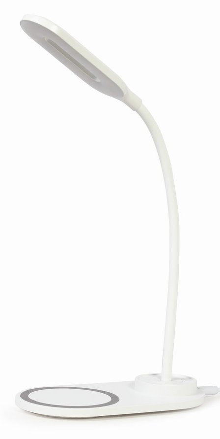 Lampara Led + Cargador Wireless Smartphone 10w, Blanco Y Negro