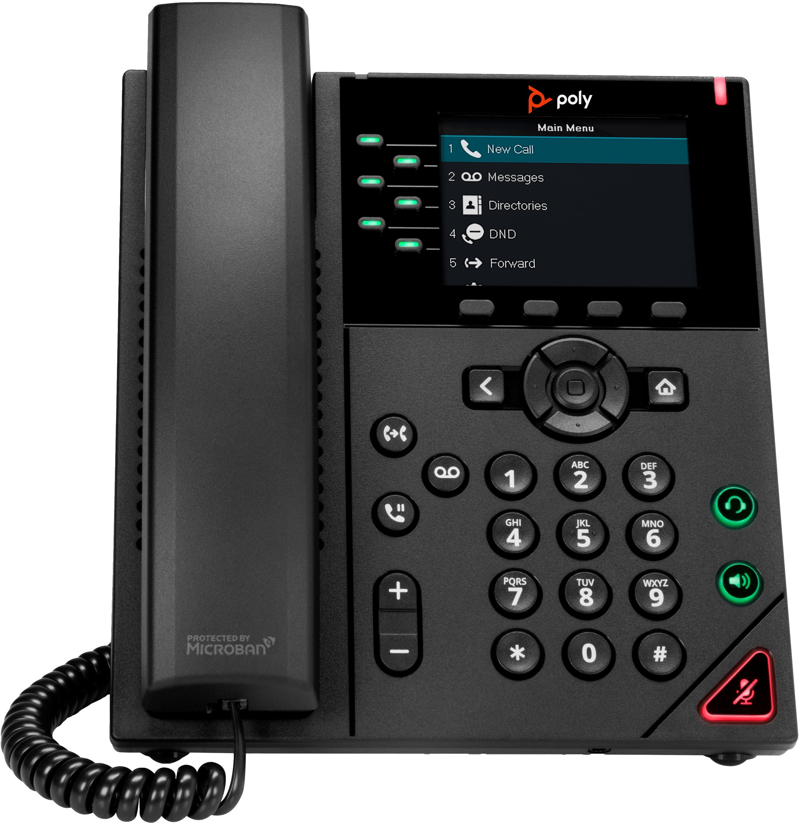 Poly Vvx 350 Teléfono Ip Negro 6 Líneas Led