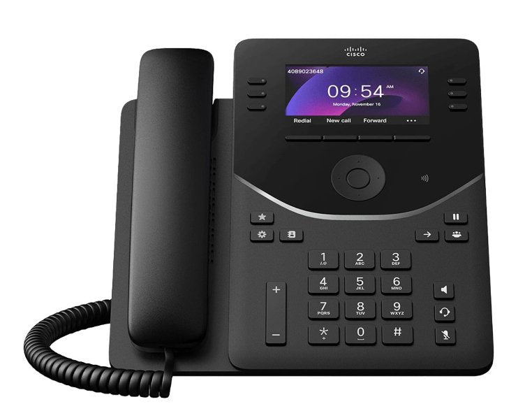 Teléfono  Cisco Desk Phone 9851 Voip Con Trusted Platform Module (Tpm) 2.0 Con Id De Llamadas/Llamada En Espera Sip Rtcp Rtp Srtp Sdp 46 Líneas Negro Carbón