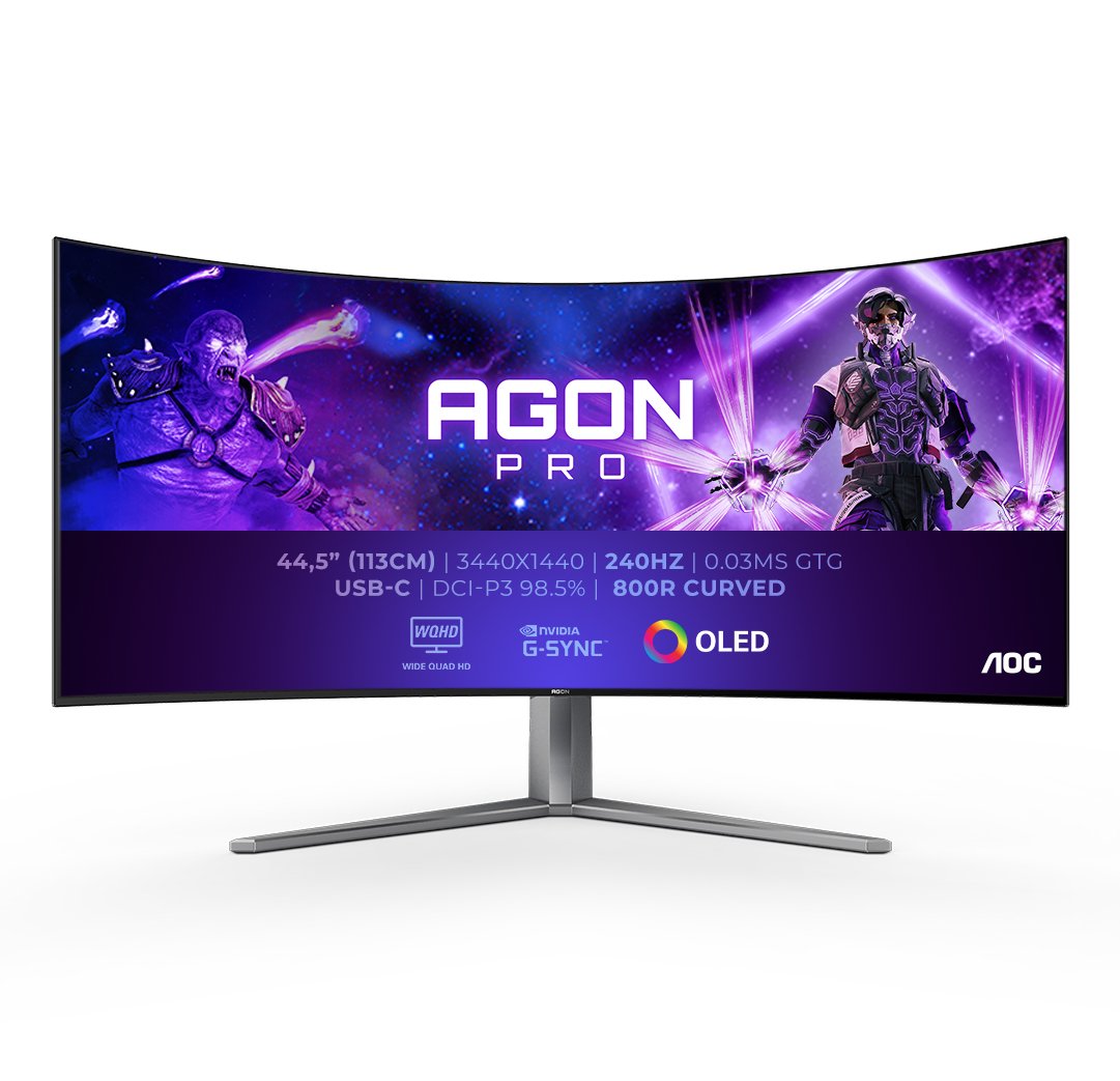 Monitor De Gaming  44.5" Aoc Ag456uczd Negro