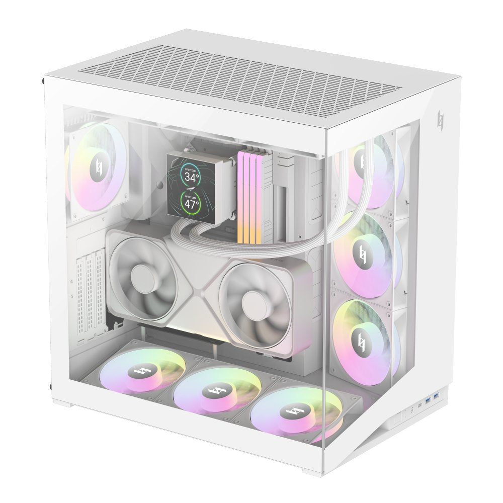 EAN 6931858712200 - GameMax NEX C56 WH carcasa de ordenador Midi Tower Blanco imagen 11