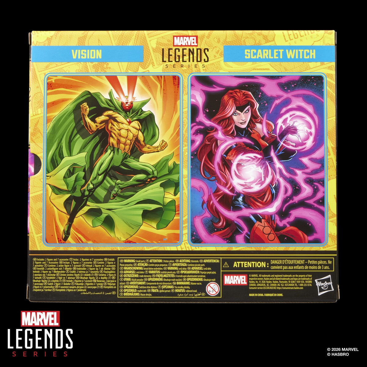 Pack 2 Figuras Marvel Legends Series Earth'S Mightiest Heroes Avengers Vision & Scarlet Witch