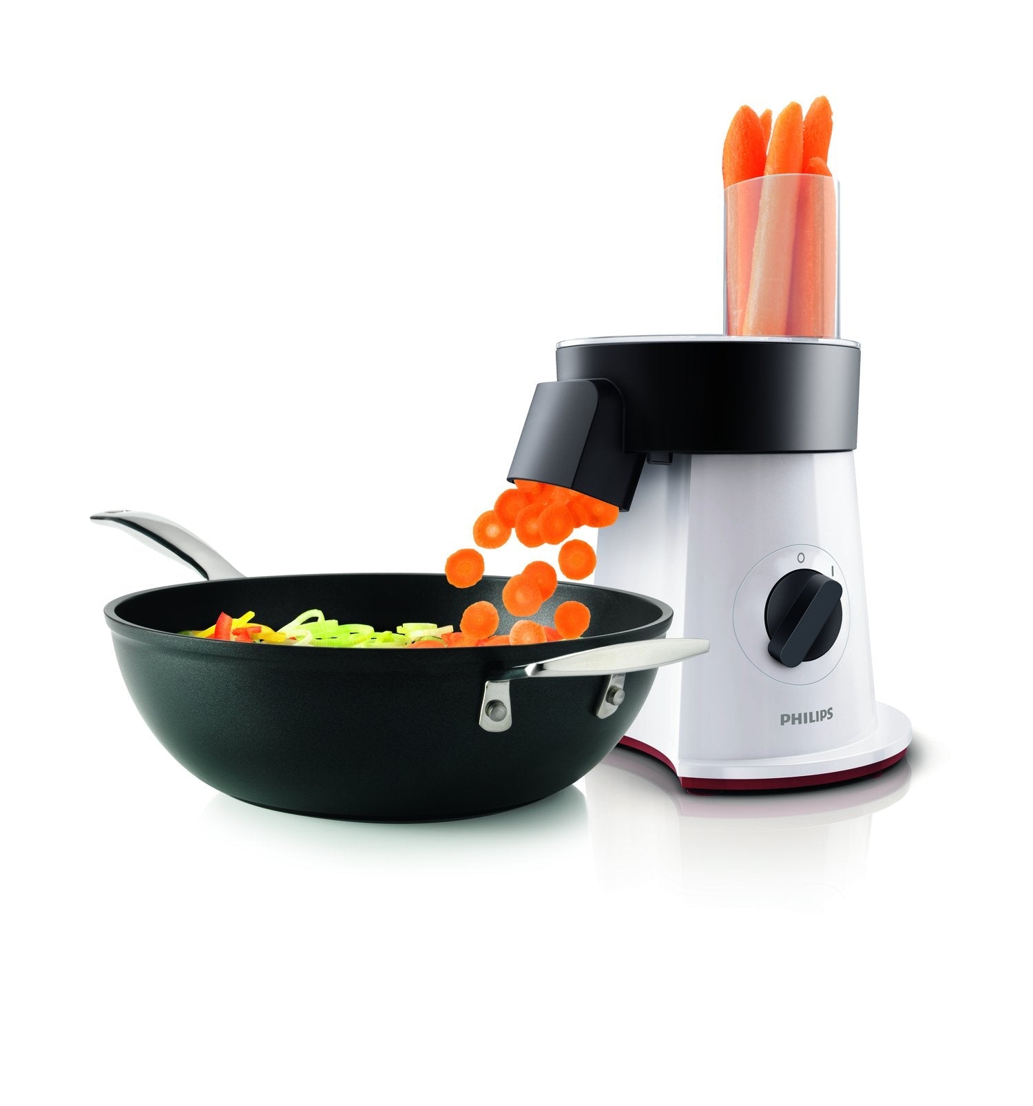 EAN 8710103590835 - Philips Viva Collection HR1388/80 máquina de ensaladas 220 W Negro, Rojo, Blanco imagen 9