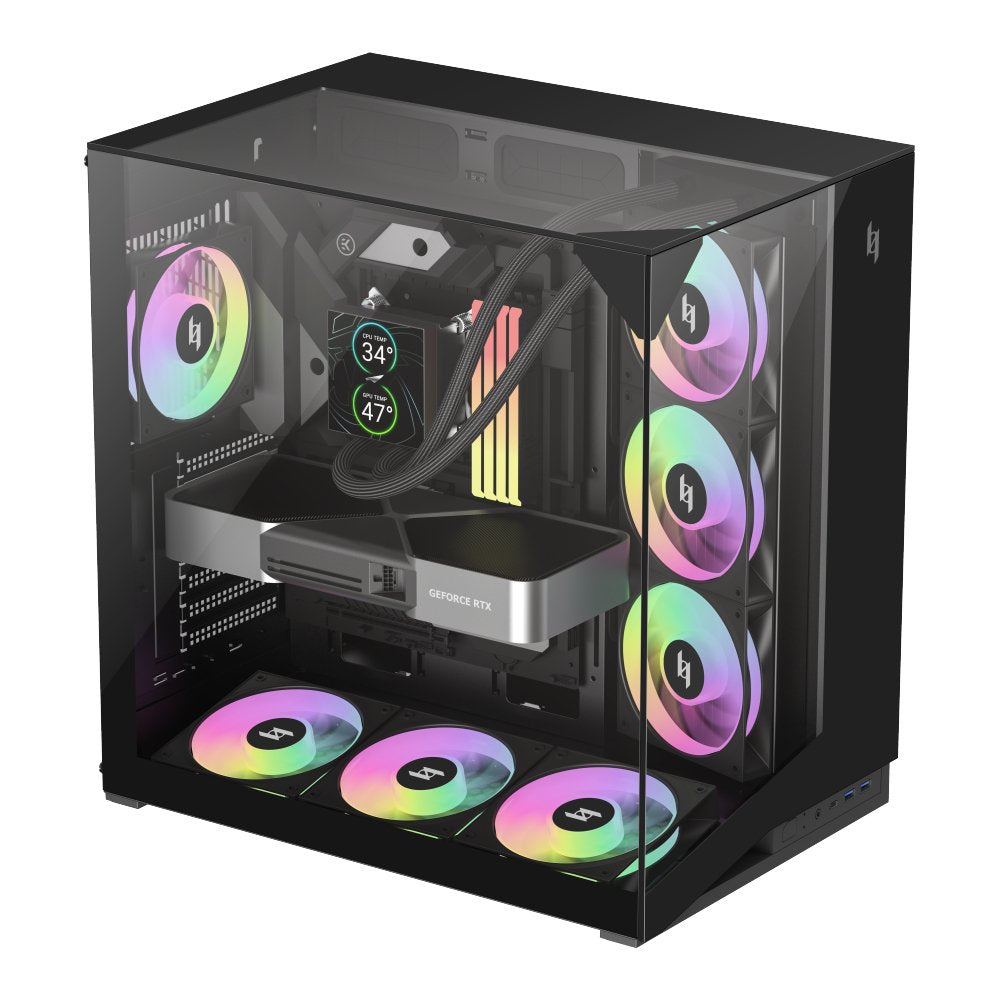 EAN 6931858712224 - GameMax NEX C56 VC BK carcasa de ordenador Midi Tower Negro imagen 5