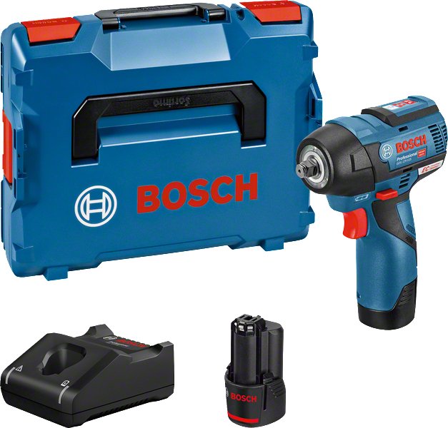 Atornillador Bosch Professional  De Impacto A Batería Gds 12v-115 Professional, 12 Voltios Azul/Negro, 2 Baterías De Iones De Litio De 3,0 Ah, En L-Boxx 3165140910705