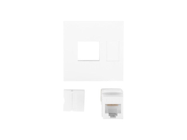 Lanberg Rj45 45x45 Socket Keystone Cat. 6 Utp White