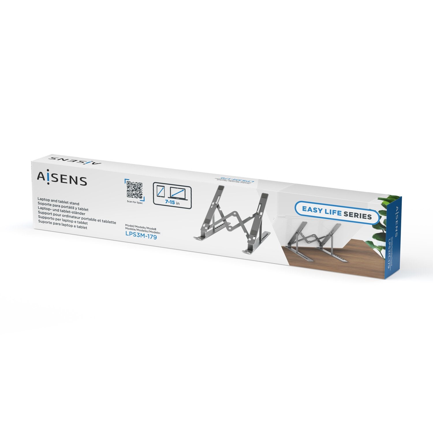 Aisens Soporte De Sobremesa Ajustable Para Portatil / Tablet - Gris
