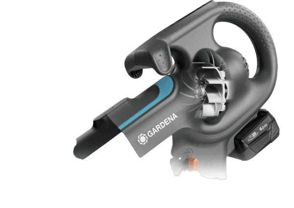 Vacuación Inalámbrica De Gardena/Sopladora De Hojas Powerjet Recolecta P4a De 18 V, Set De Fúfo Grau/Negro, Cordón De Iones De Litio 14895-20