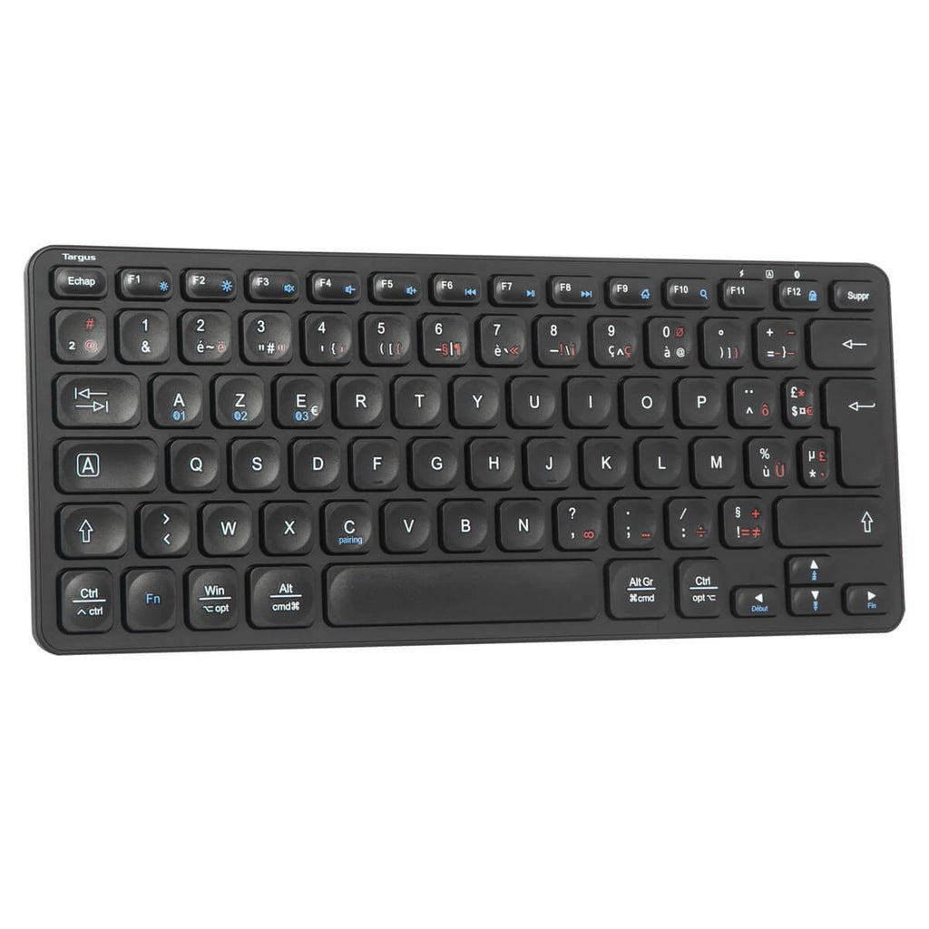 Targus Teclado Multidispositivo Compact Antimicrobiano Inalámbrico Bluetooth 5.1 Francés Negro