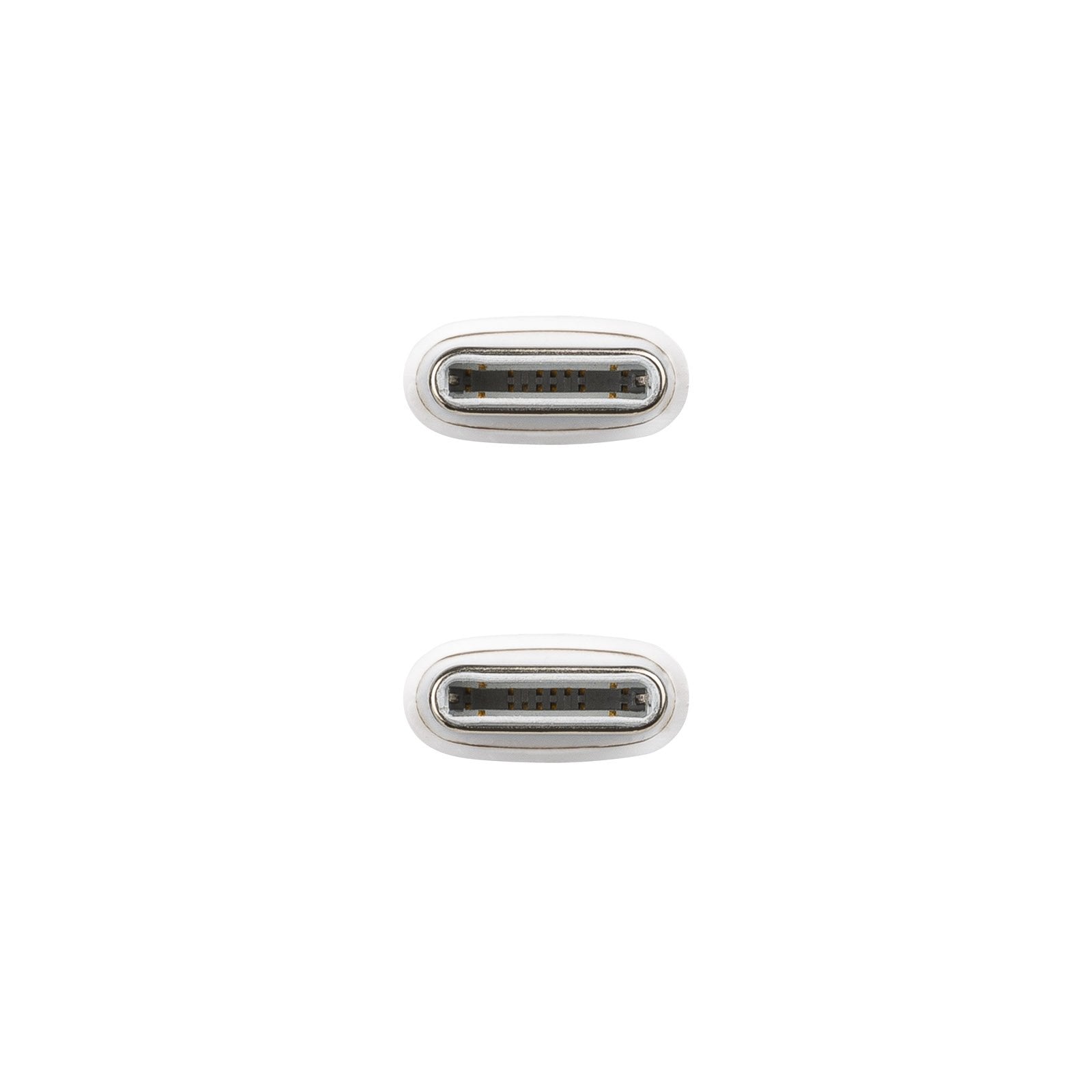 Nanocable Cable Usb-C 2.0 60w 3a - Usb-C/M-Usb-C/M - 1m - Blanco