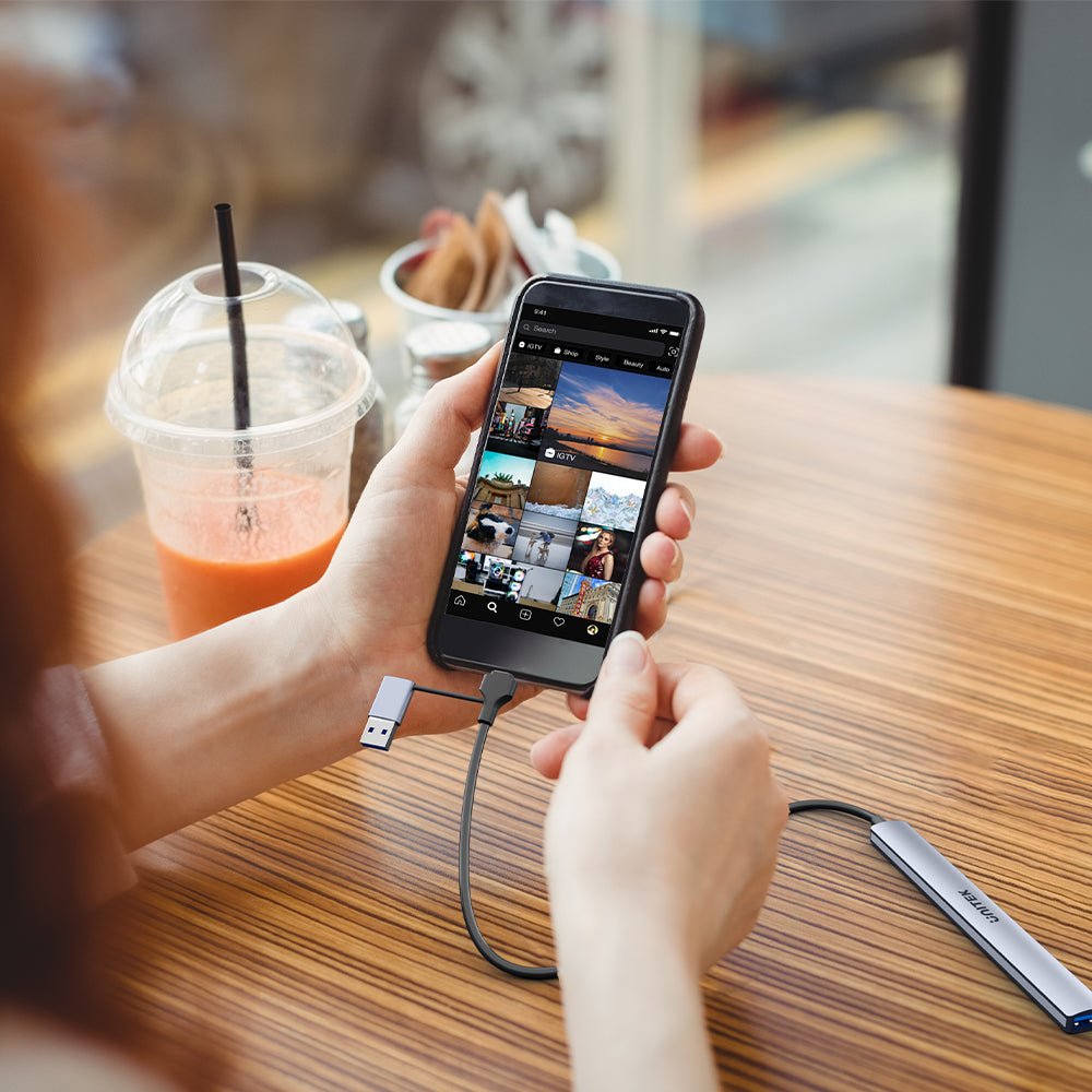 EAN 4894160057525 - UNITEK H1209AGY01 hub de interfaz USB Tipo C 5000 Mbit/s Gris imagen 3