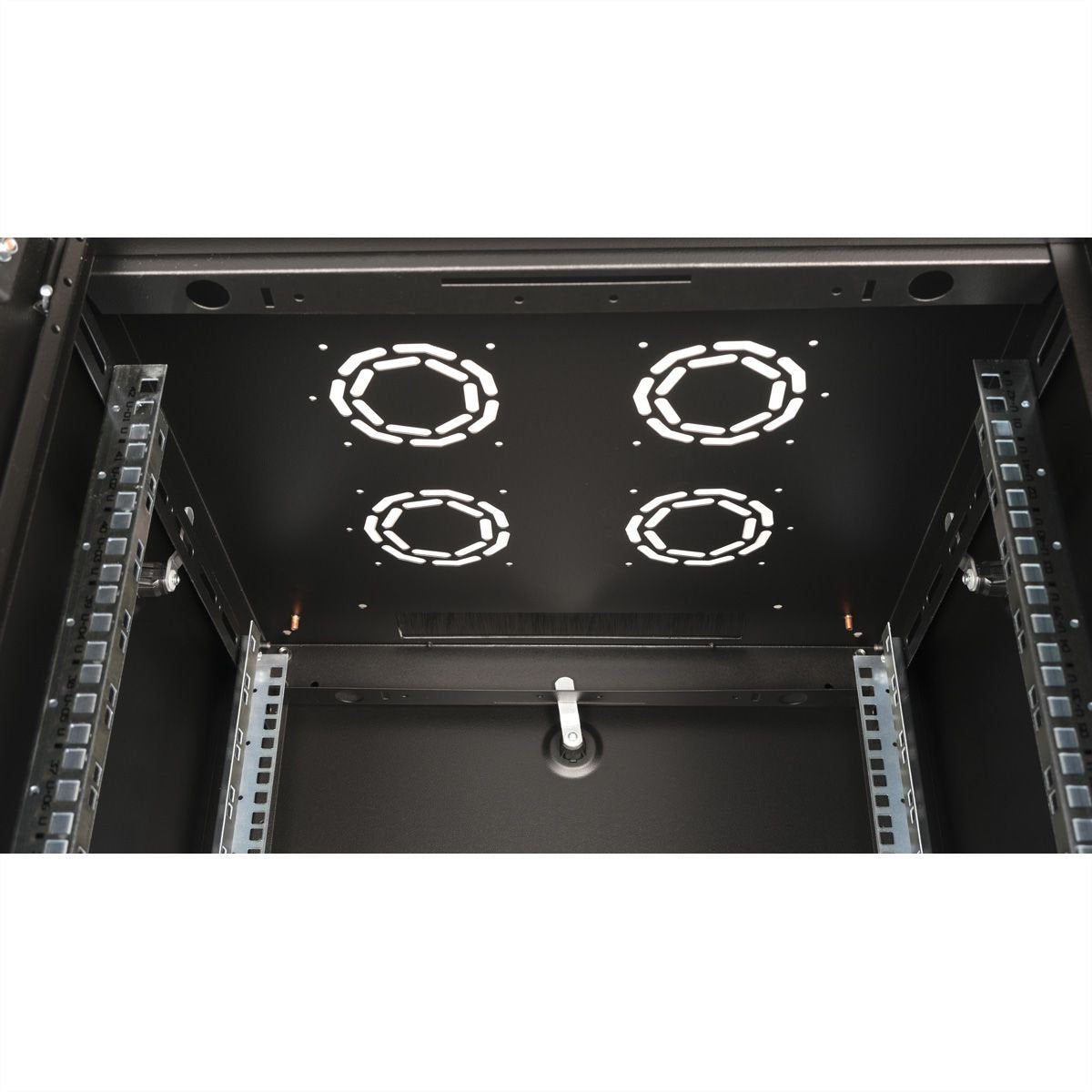 Roline 19-Zoll Netzwerkschrank Basic 42 He, 600x600 Bxt Glastr Schwarz