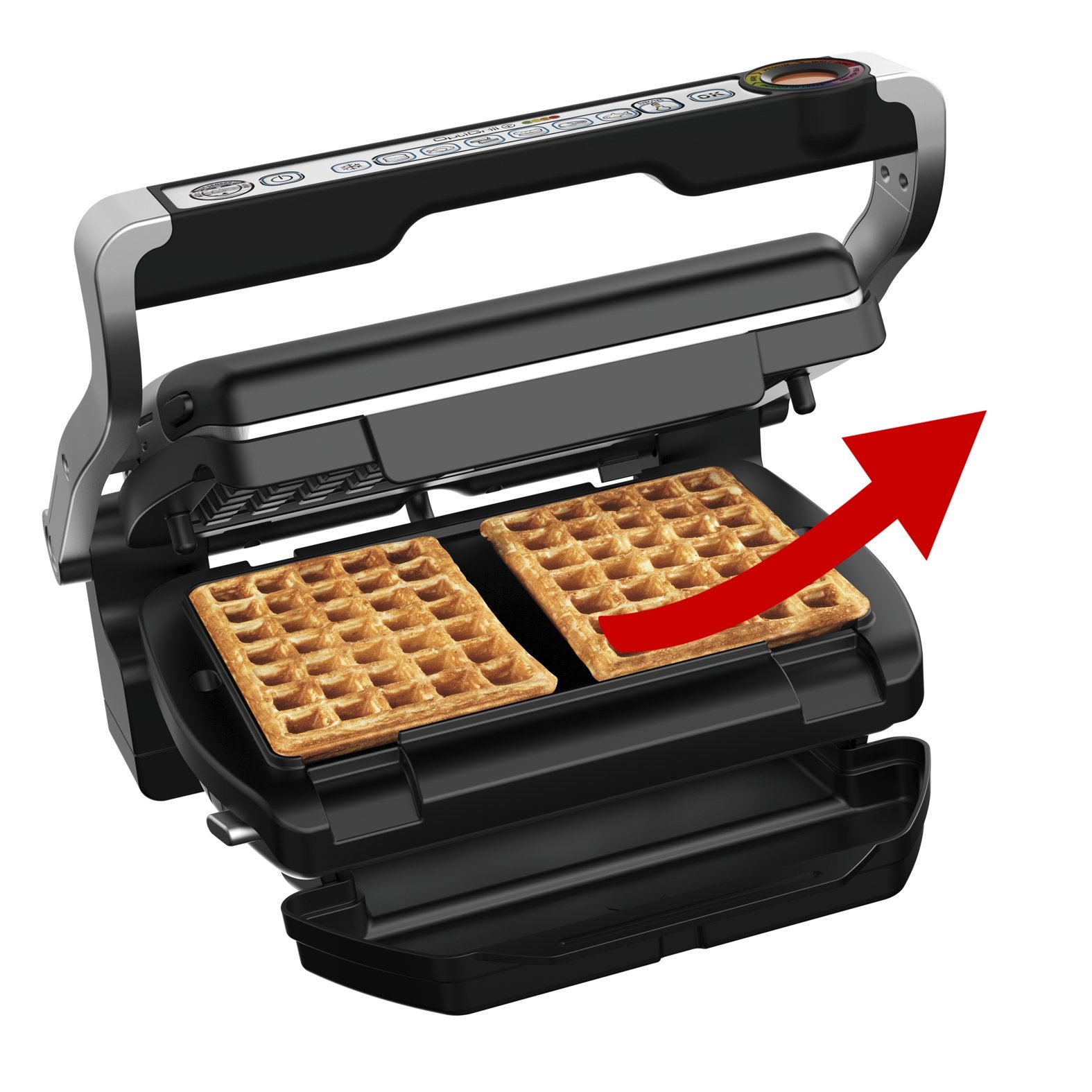 Parrilla Eléctrica Tefal Optigrill + Gc 716d Para Gofres 2000w)