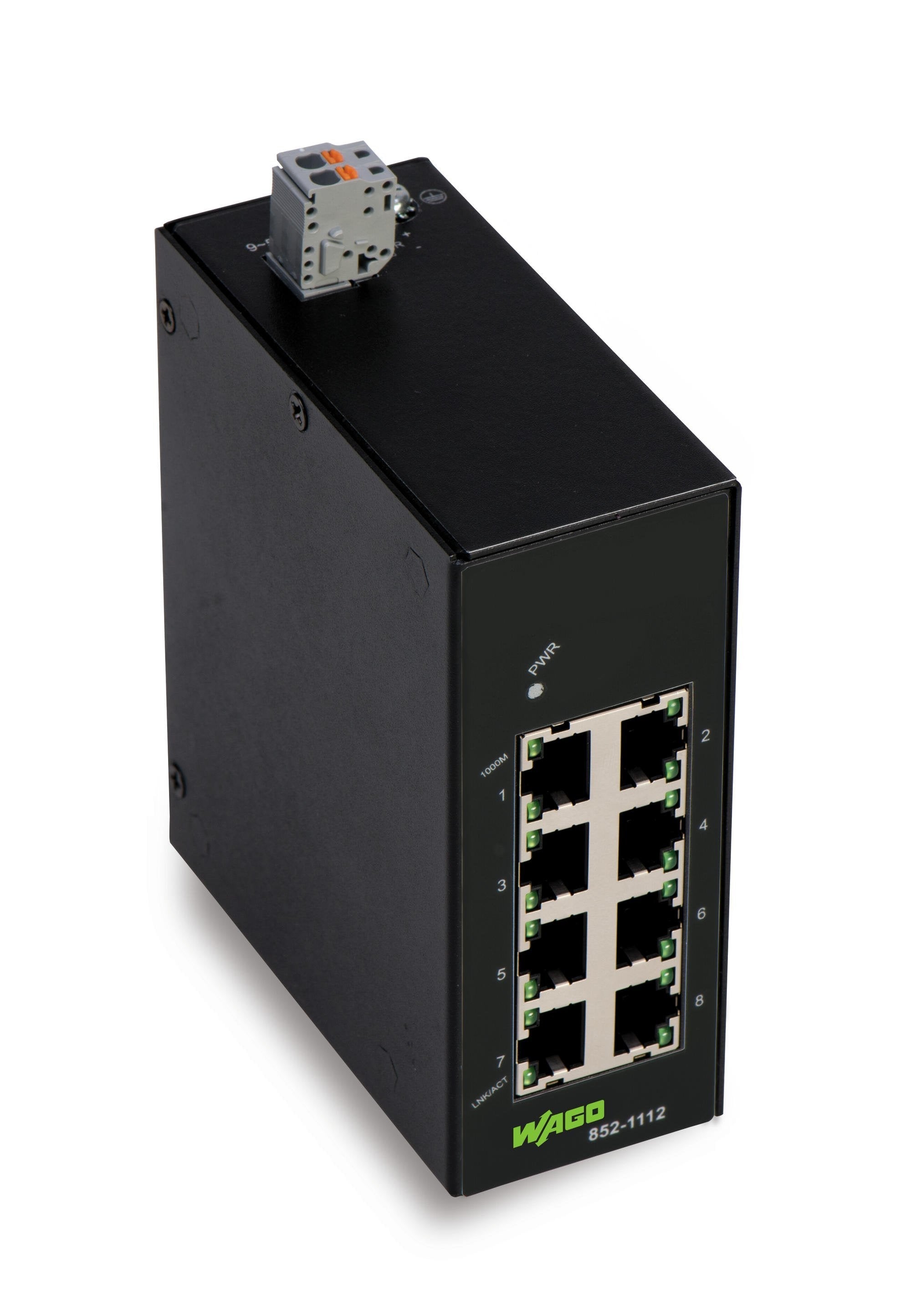 Wago 852-1112 Industrial-Eco-Switch 8 Ports 1000base-T, Schwarz