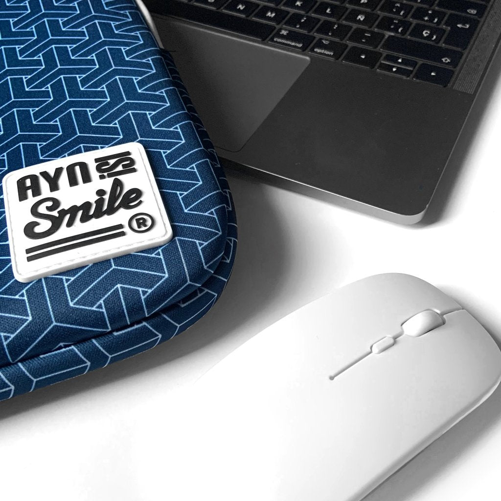 Kimono  Bundle Funda Portátil Neopreno 13 Y 14 Pulgadas + Mouse Inalámbrico Estampado Japonés Kumik