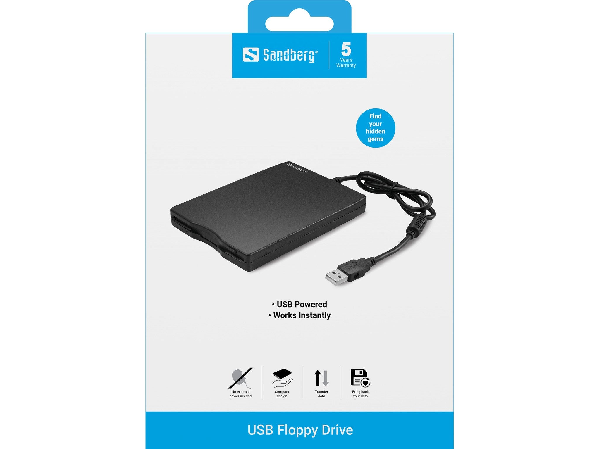 EAN 5705730133503 - Sandberg 133-50 lectora de disquete Disquetera externa USB 2.0 imagen 2