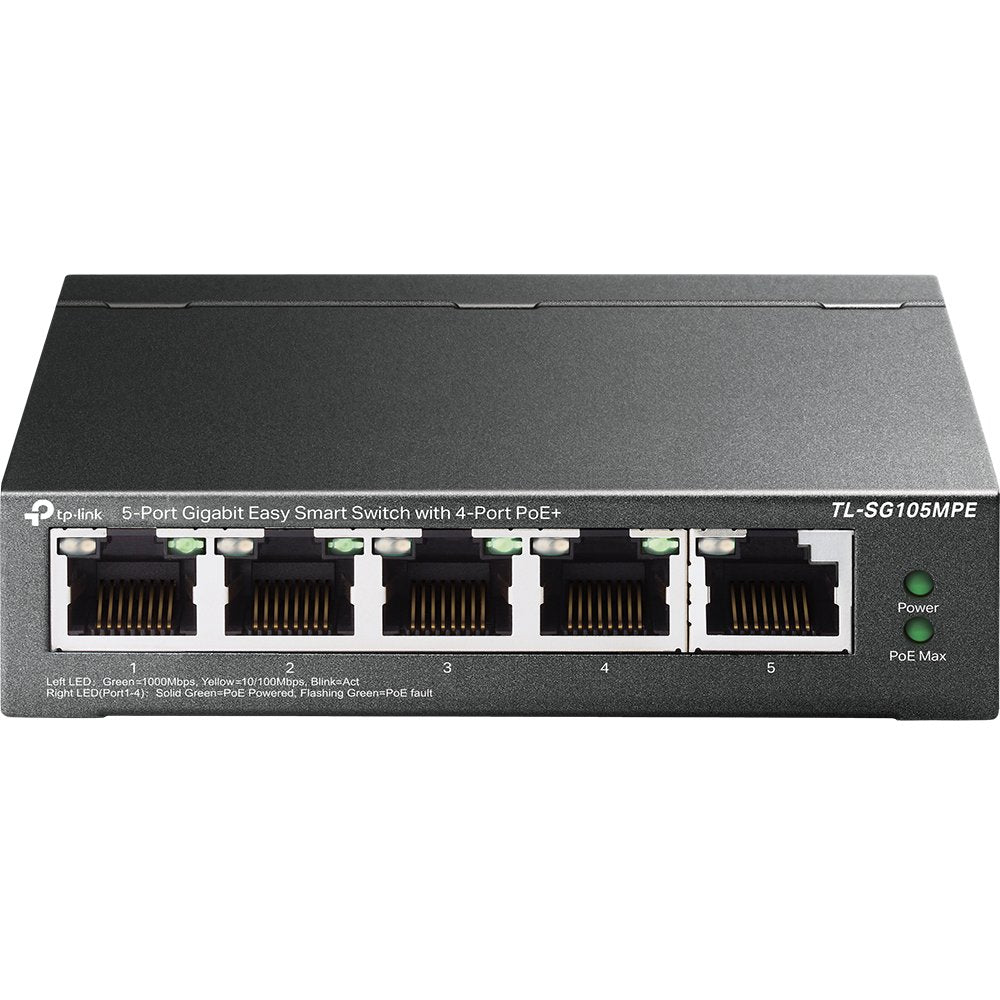 Tp-Link Tl-Sg105mpe Switch L2 Gigabit Ethernet [10/100/1000] Energía Sobre Ethernet [Poe] Negro