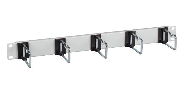 Panel De Gestión De Cables Efb De 19" Y 1u, 5 Soportes De Acero De 75 Mm, Panel Frontal Ral9005.